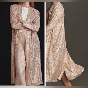 Anthropologie Mare Mare Sequin Duster in Rose Color
